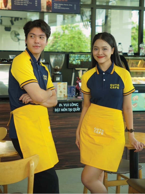 Áo polo đồng phục màu xanh lá cây mát mắt