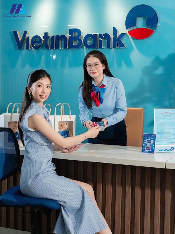 Thiết kế áo sơ mi đồng phục Vietinbank thanh lịch, sang trọng