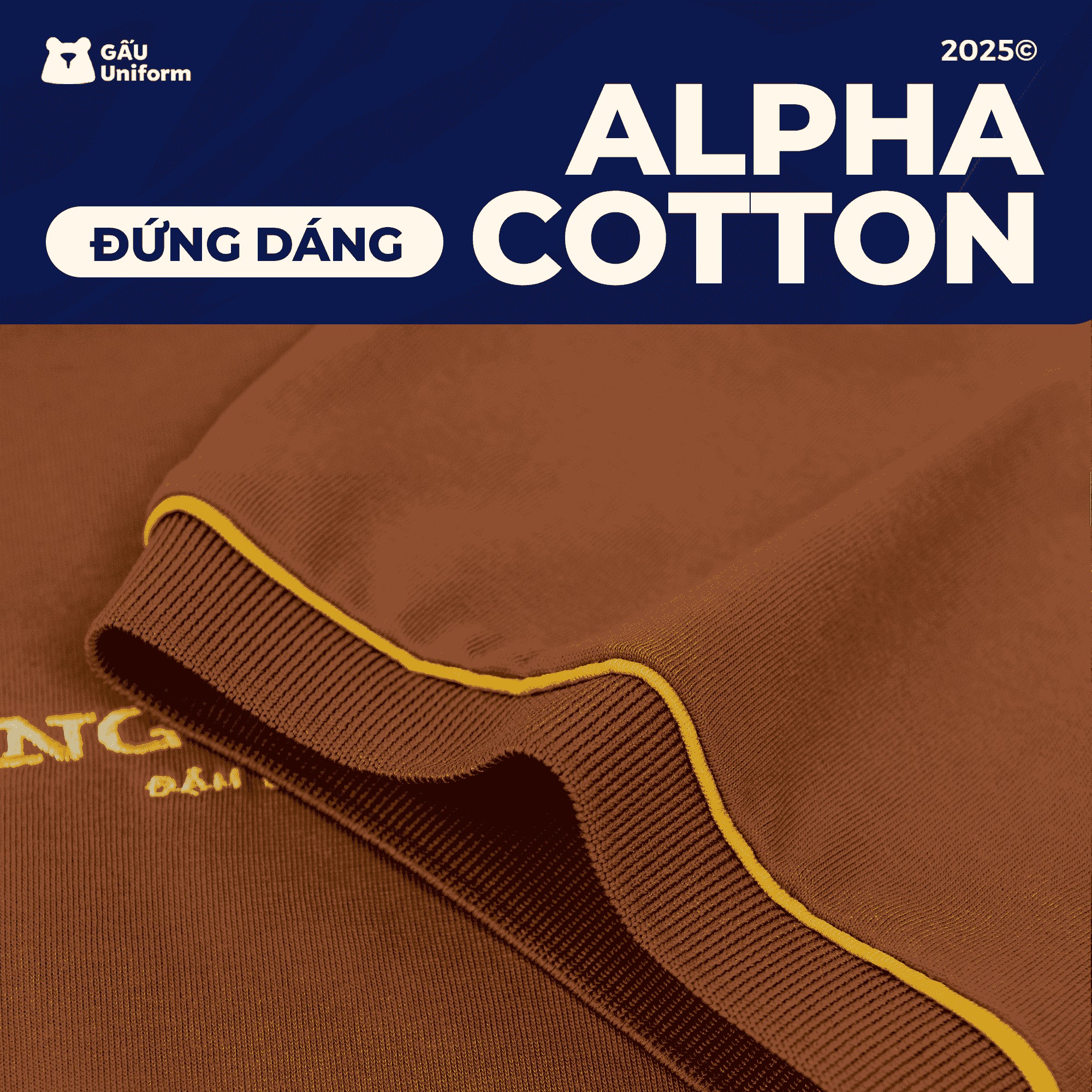 Vải alpha cotton của Đồng phục GẤU mang đến sự thoải mái tối đa khi mặc