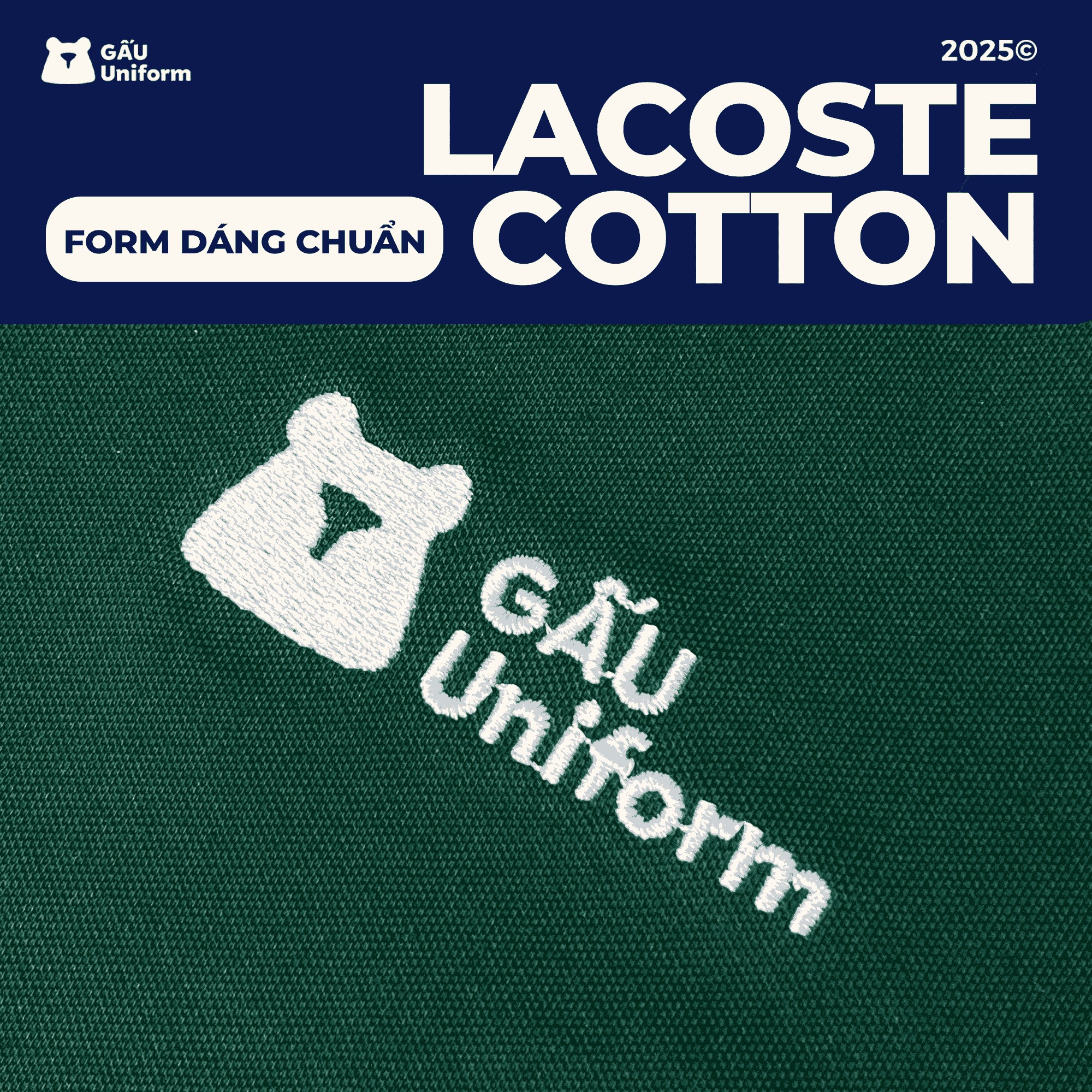 Vải lacoste cotton có khả năng giữ form ổn định