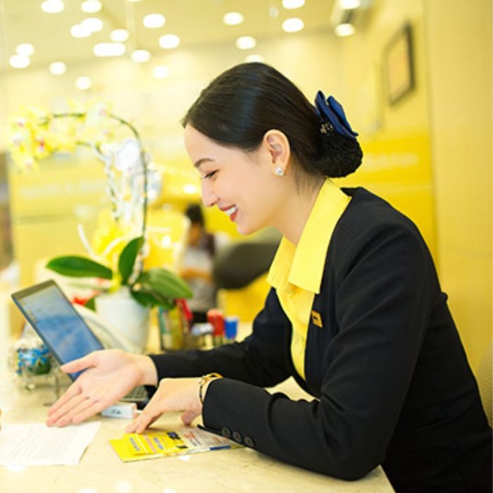 Mẫu thiết kế áo vest đồng phục Nam Á Bank dành cho nữ giới