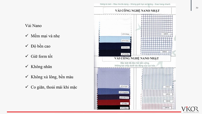 Vải nano có nhiều đặc tính, ưu điểm nổi trội phù hợp để may vest đồng phục