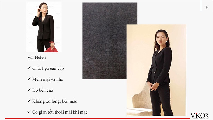 Bạn sẽ không cảm thấy bị khó chịu với kiểu chân váy/quần tây được may từ chất liệu Helen