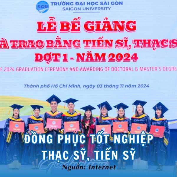 Đồng phục tốt nghiệp thạc sĩ, tiến sĩ của trường Đại học Sài Gòn
