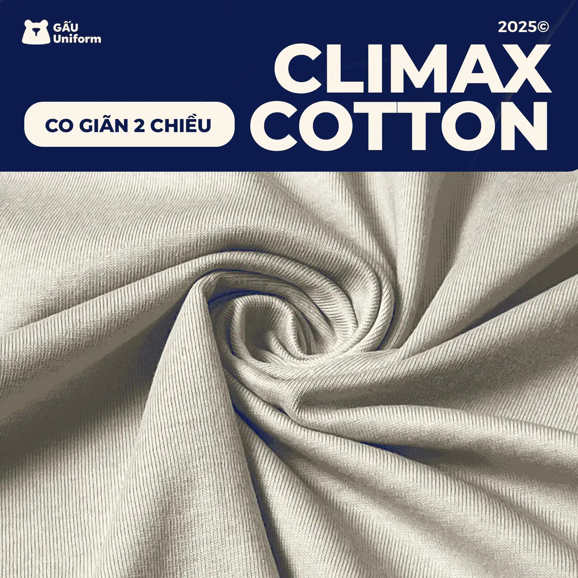 Vải thun cotton đồng phục ngân hàng msb