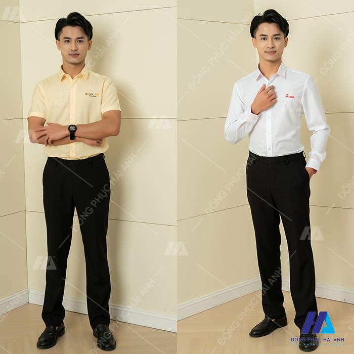 Mẫu đồng phục quần âu công sở nam lịch sự nhưng không kém phần trẻ trung