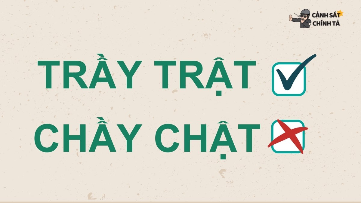 Người đang phân vân giữa hai từ "Trầy trật" và "Chầy chật" để tìm ra cách viết đúng chính tả