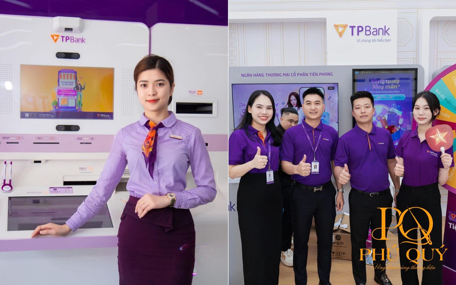 Mẫu chân váy bút chì và quần âu đồng phục lịch sự của ngân hàng Tiên Phong