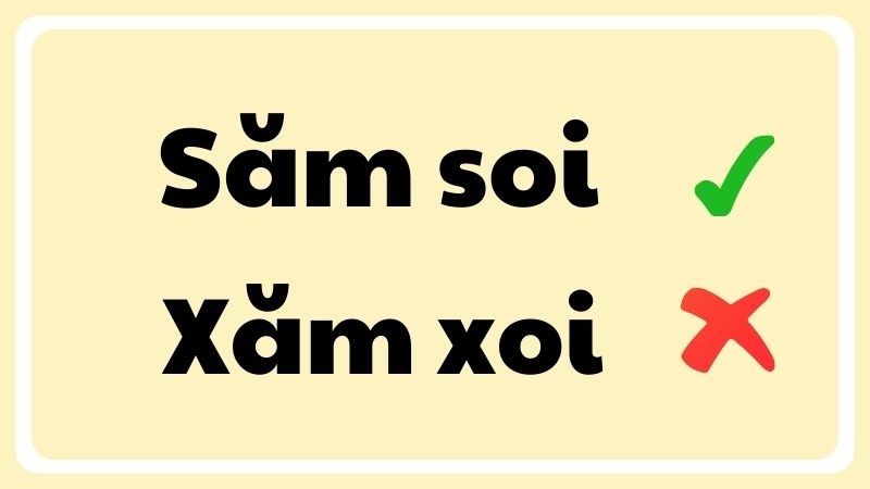 Săm soi hay xăm xoi đúng chính tả