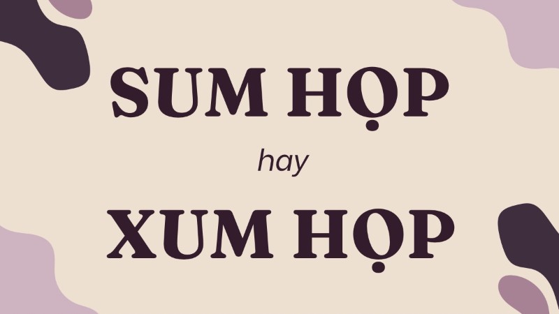 Hình ảnh minh họa về sự khác biệt giữa 'sum họp' và 'xum họp' trong tiếng Việt
