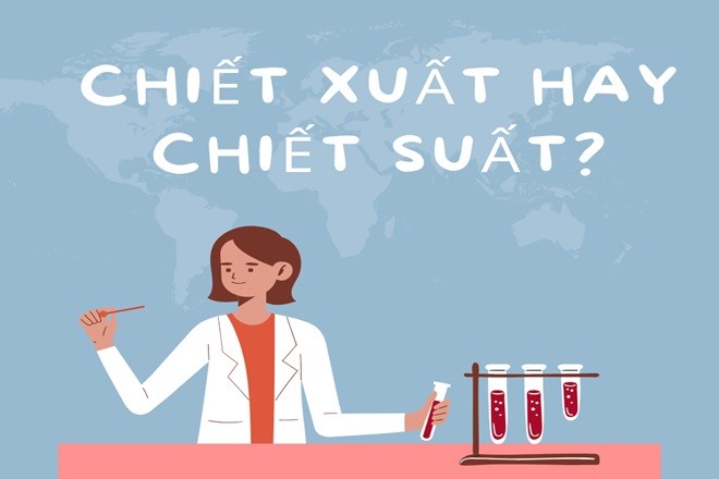 Hình ảnh minh họa sự khác biệt giữa hai từ chiết xuất và chiết suất