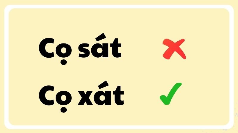 Minh họa về sự phân biệt giữa 's' và 'x' trong chính tả tiếng Việt