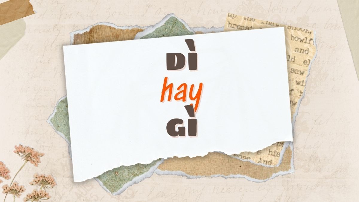 Hình ảnh minh họa sự nhầm lẫn giữa hai từ 'Dì' và 'Gì'