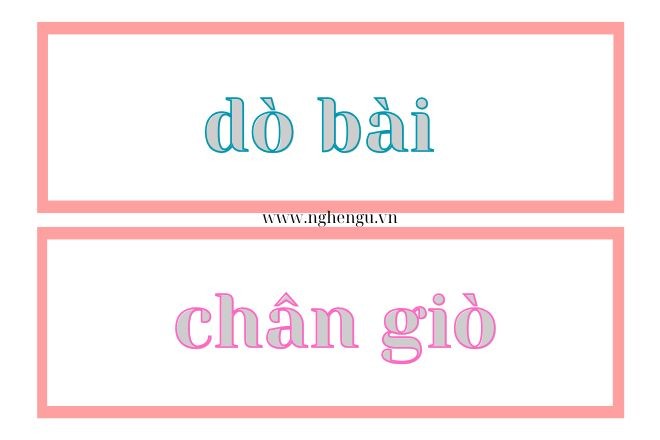 Phân biệt cách viết đúng chính tả giữa dò và giò trong tiếng Việt