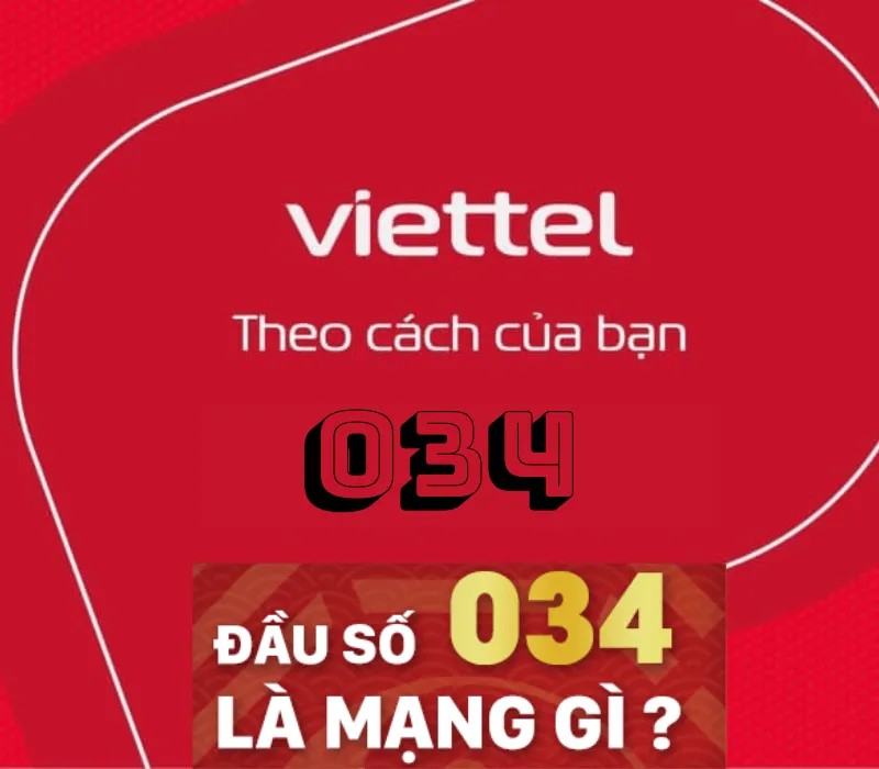 Đầu số 034 là mạng Viettel được chuyển đổi từ đầu số 0164